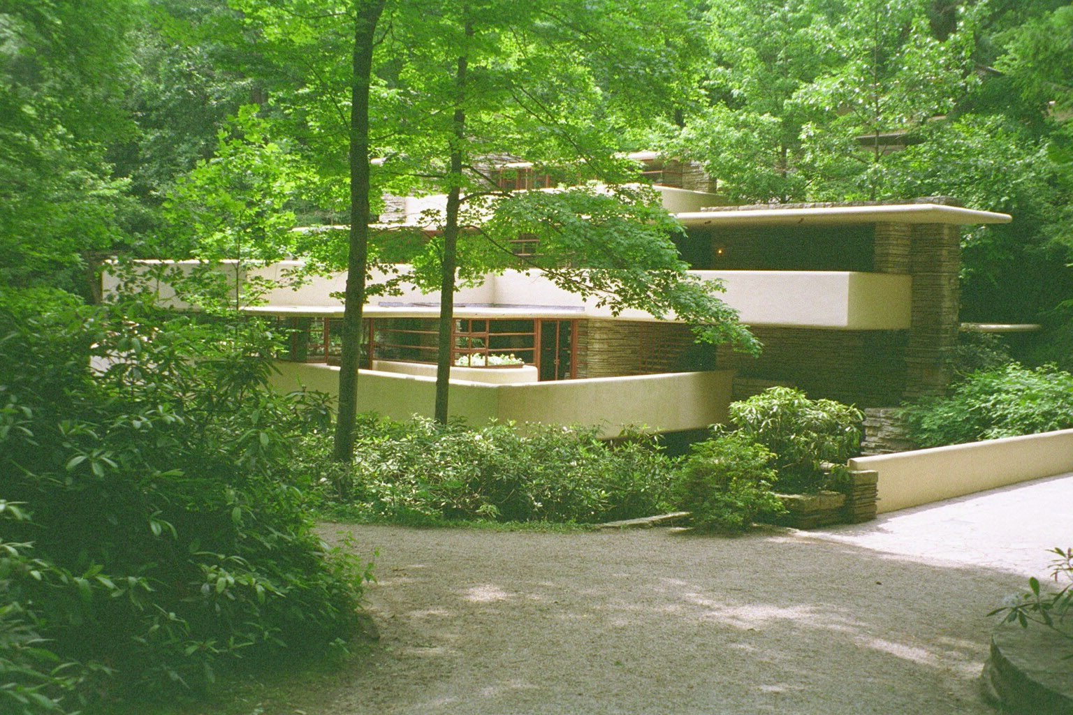 [Fallingwater from southeast driveway]