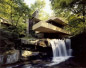 [Picture of Fallingwater from stream at low angle]