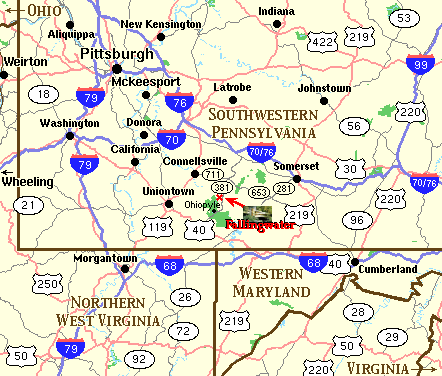 [Map of Southwest Pennsylvania]