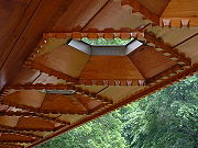 Kentuck Knob terrace hex ceiling